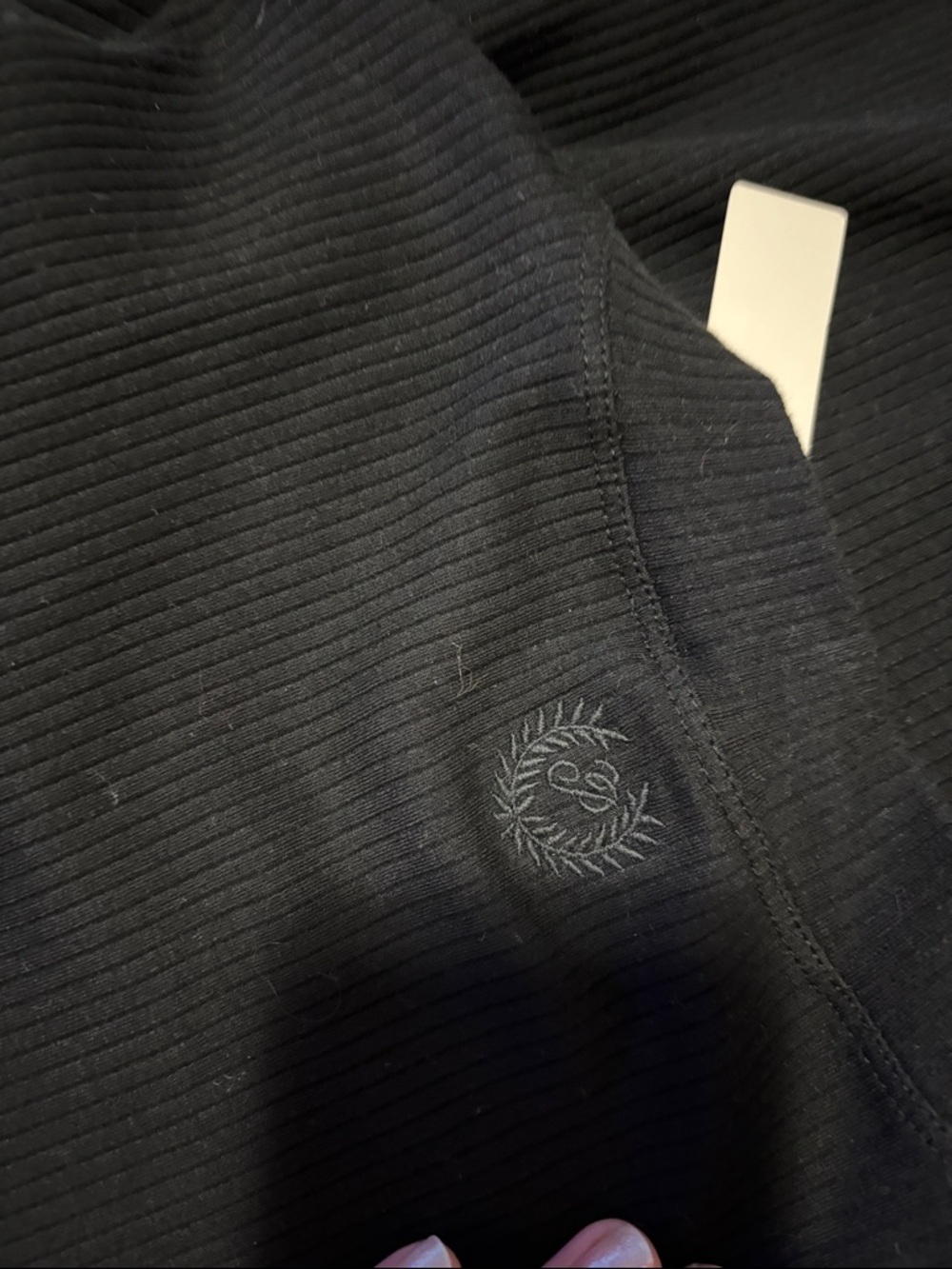 New PINK Victoria's Secret Black Ribbed Long-Sleeve Dress - Picture 3 of 3